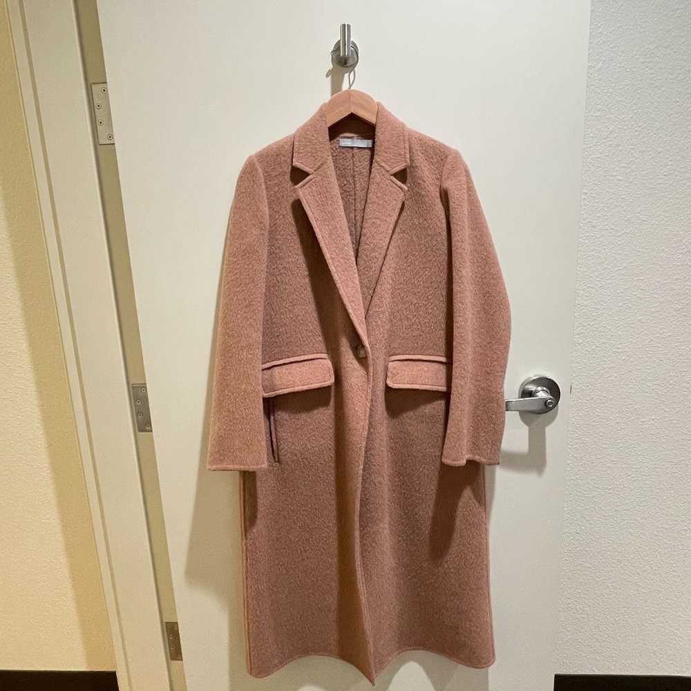 Vince Wool-Alpaca Coat (Camel)